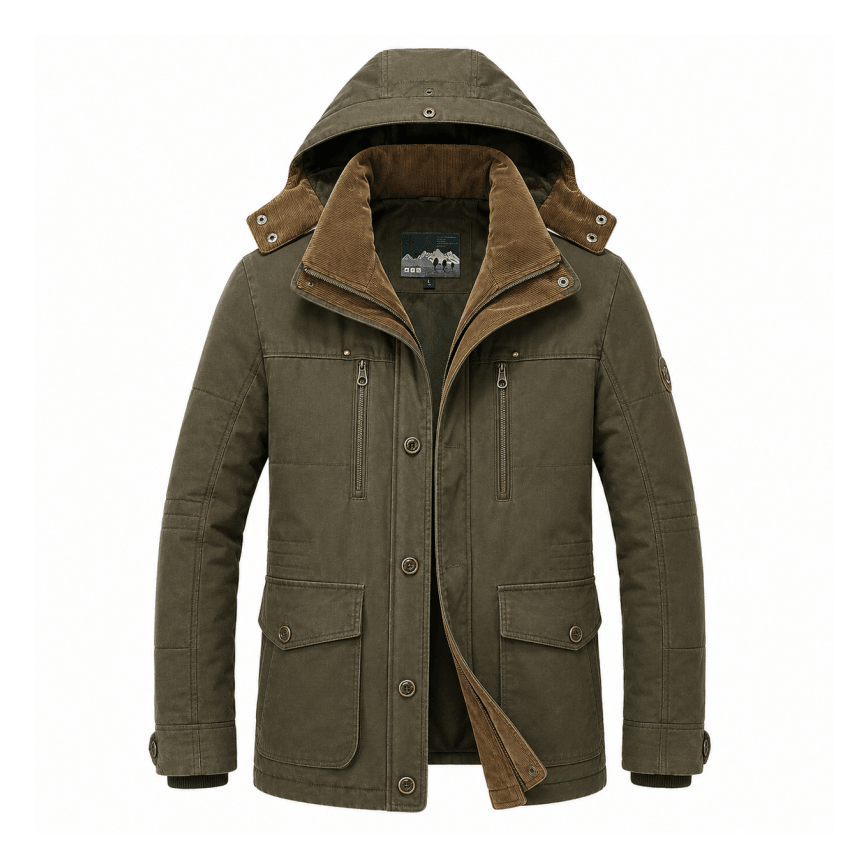 Rowan hooded jacket in Green 1