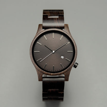 Rutledge walnut wood watch in Dark Wood 1