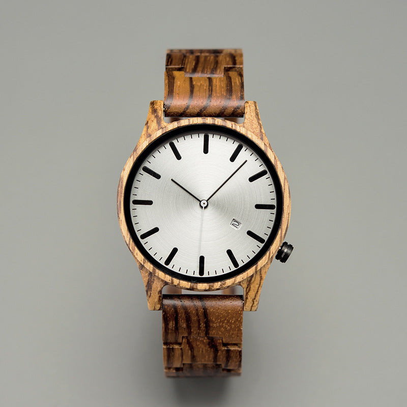Rutledge walnut wood watch in Silver Walnut 1