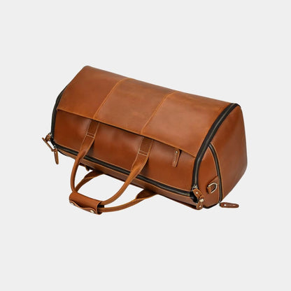 Sheffield duffle in Light Brown shown from above