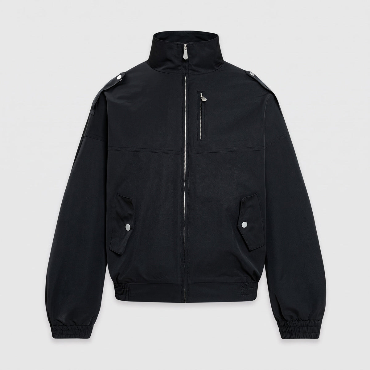 Sinclair stand-collar utility jacket in Black 1