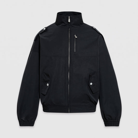Sinclair stand-collar utility jacket in Black 1