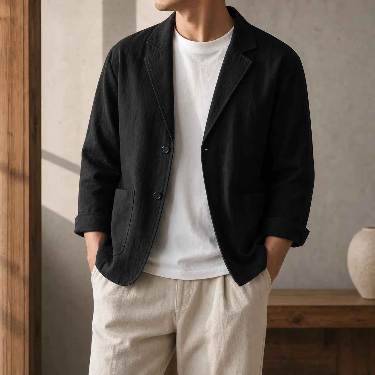 Smart Linen Blazer lifestyle photo