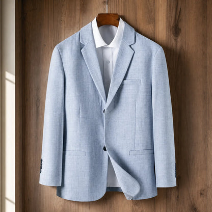 Smart Plaid Jacket in Blue