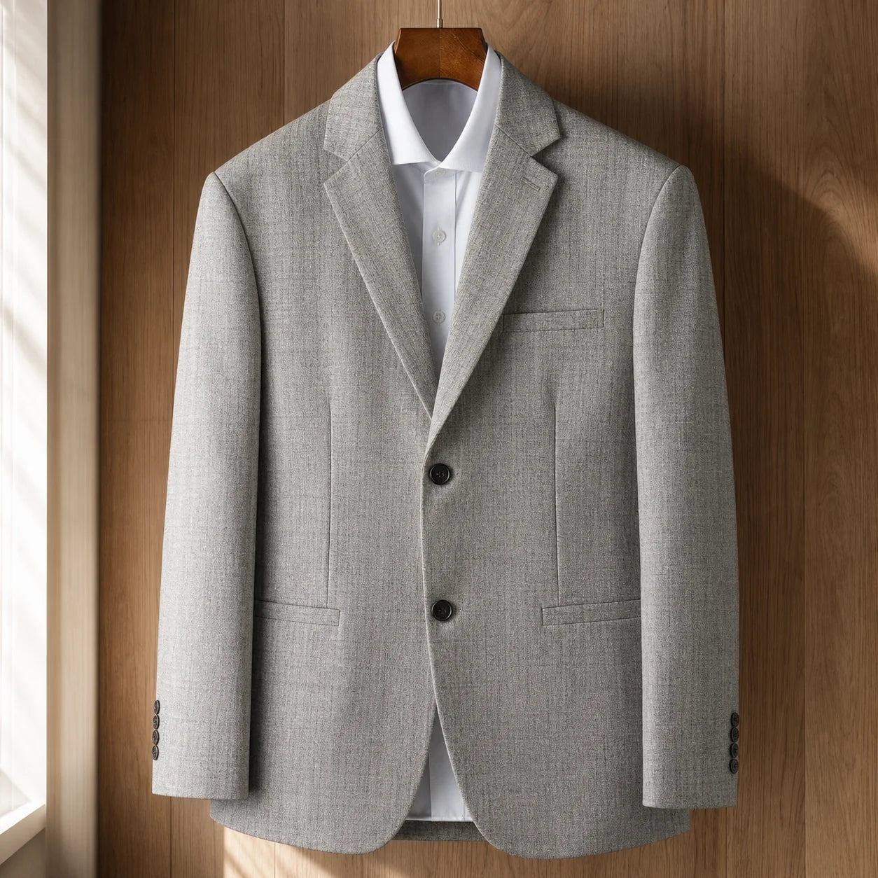 Smart Plaid Jacket in Grey