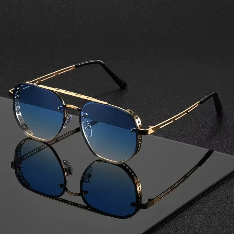 Spring Hinge Sunglasses in Green