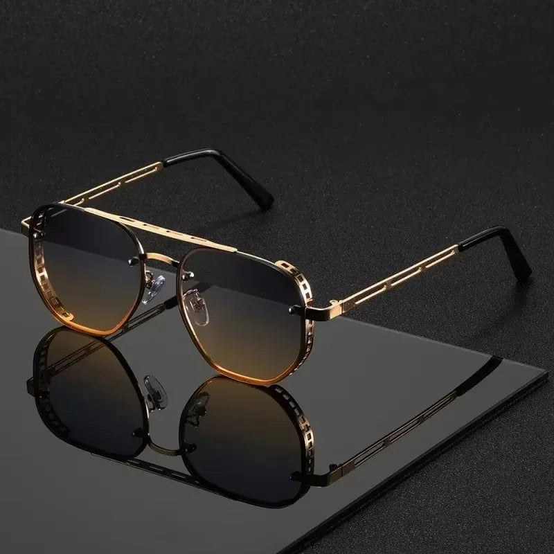 Spring Hinge Sunglasses in Yellow