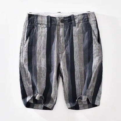 Striped Summer Shorts in Dark Grey