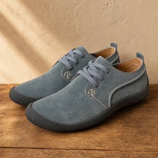 Suede Walking Sneakers Blue