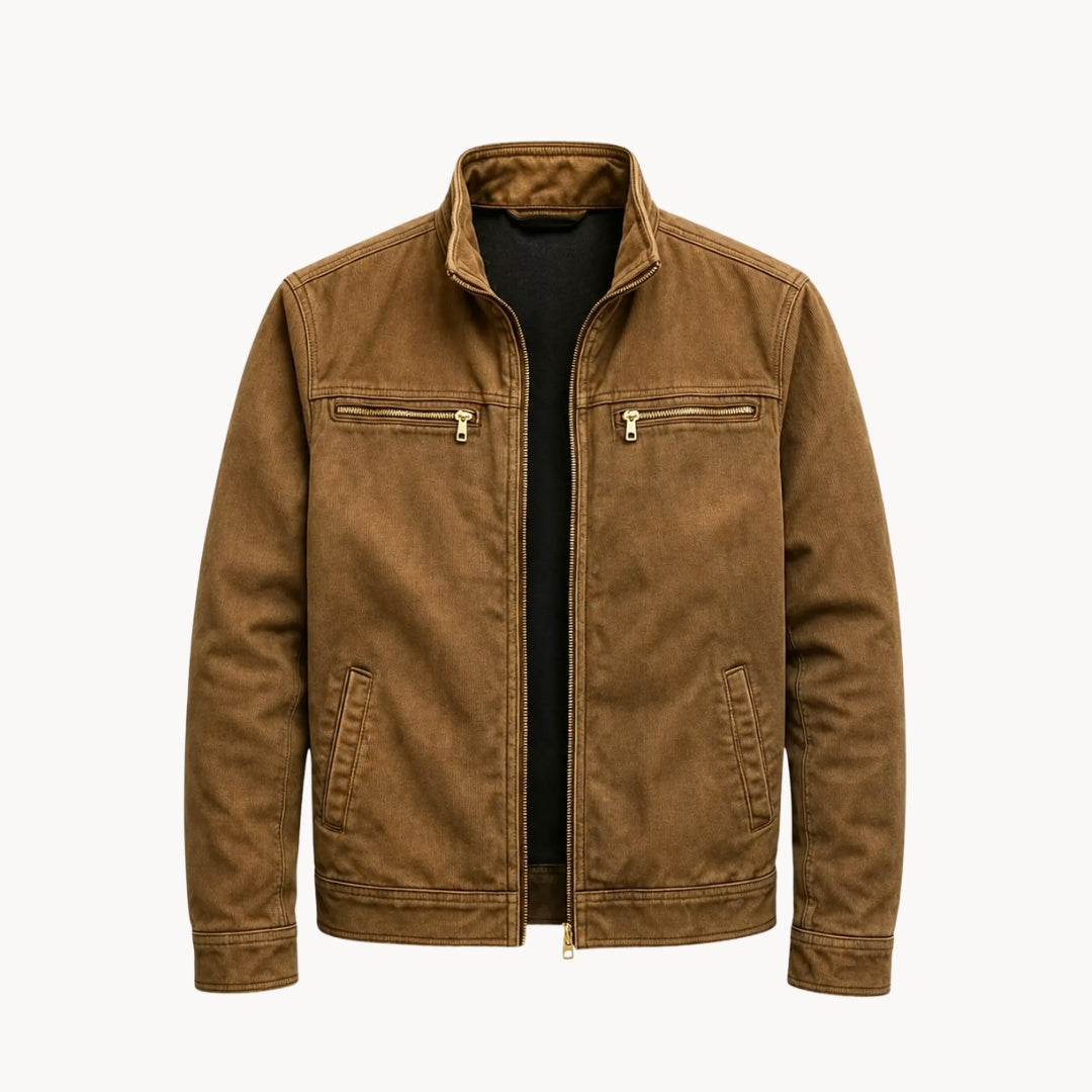 Wexford washed field jacket in Tobacco 1