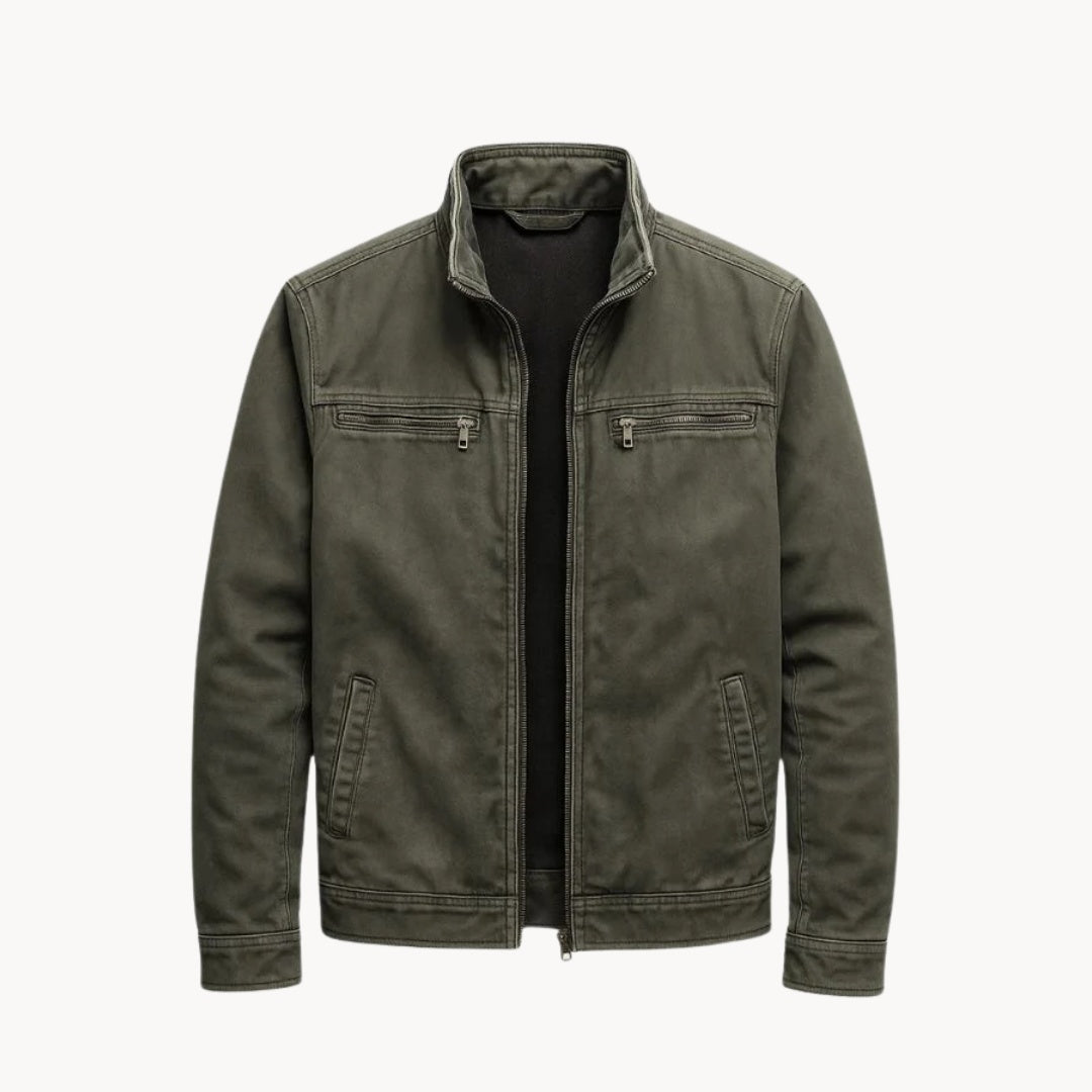 Wexford washed field jacket in Olive 1