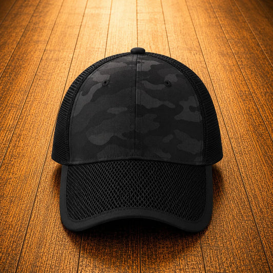 Tactical Mesh Cap in Black Camo