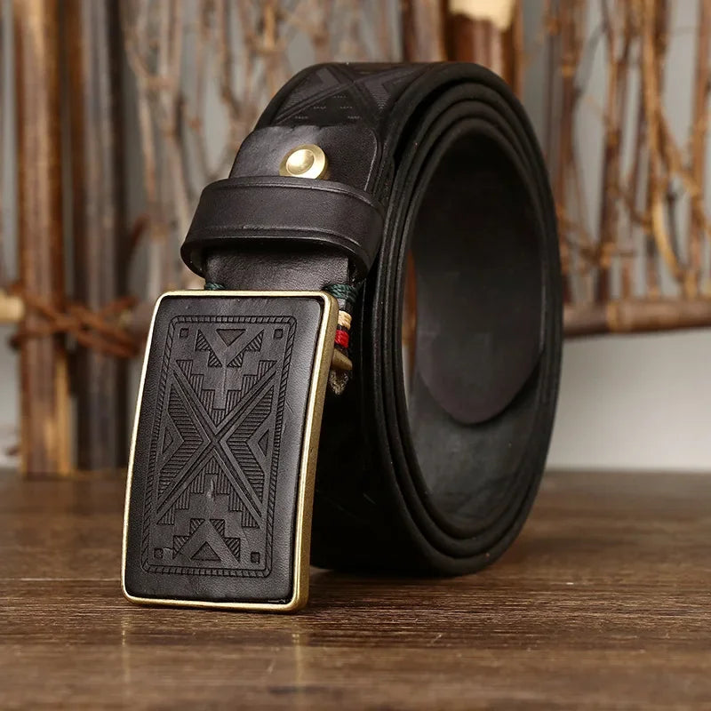 Taggart belt coiled with the buckle facing out, black