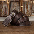 Taggart men's leather belt in Brown 1