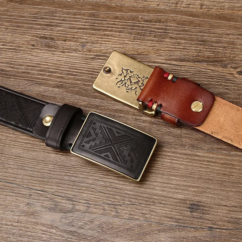 Taggart belt buckle and strap end flat lay