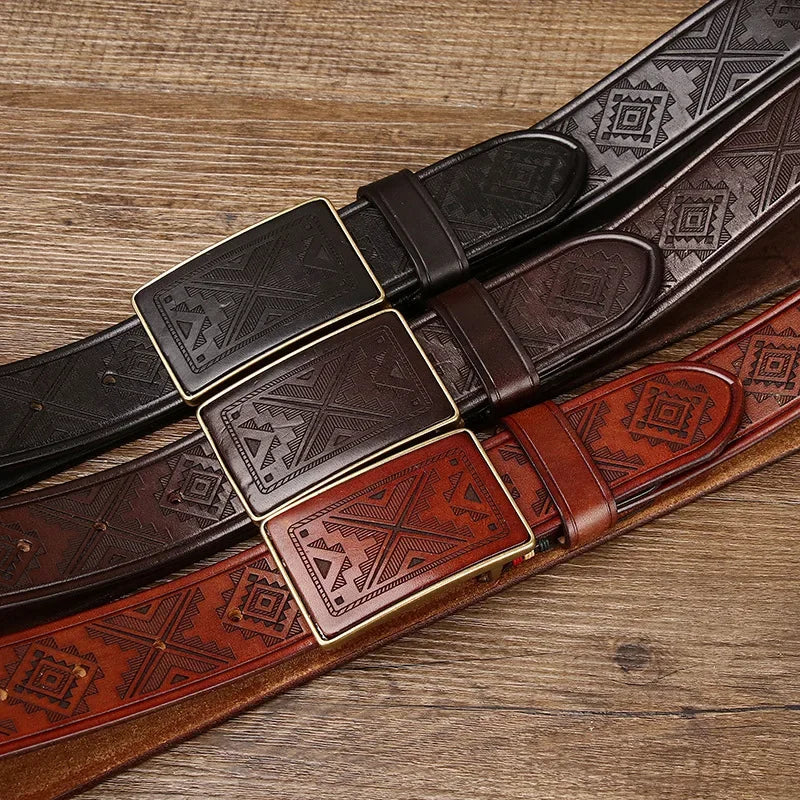 Taggart belts laid flat in three shades