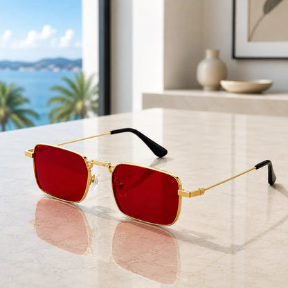 Travel Day Sunglasses in Red