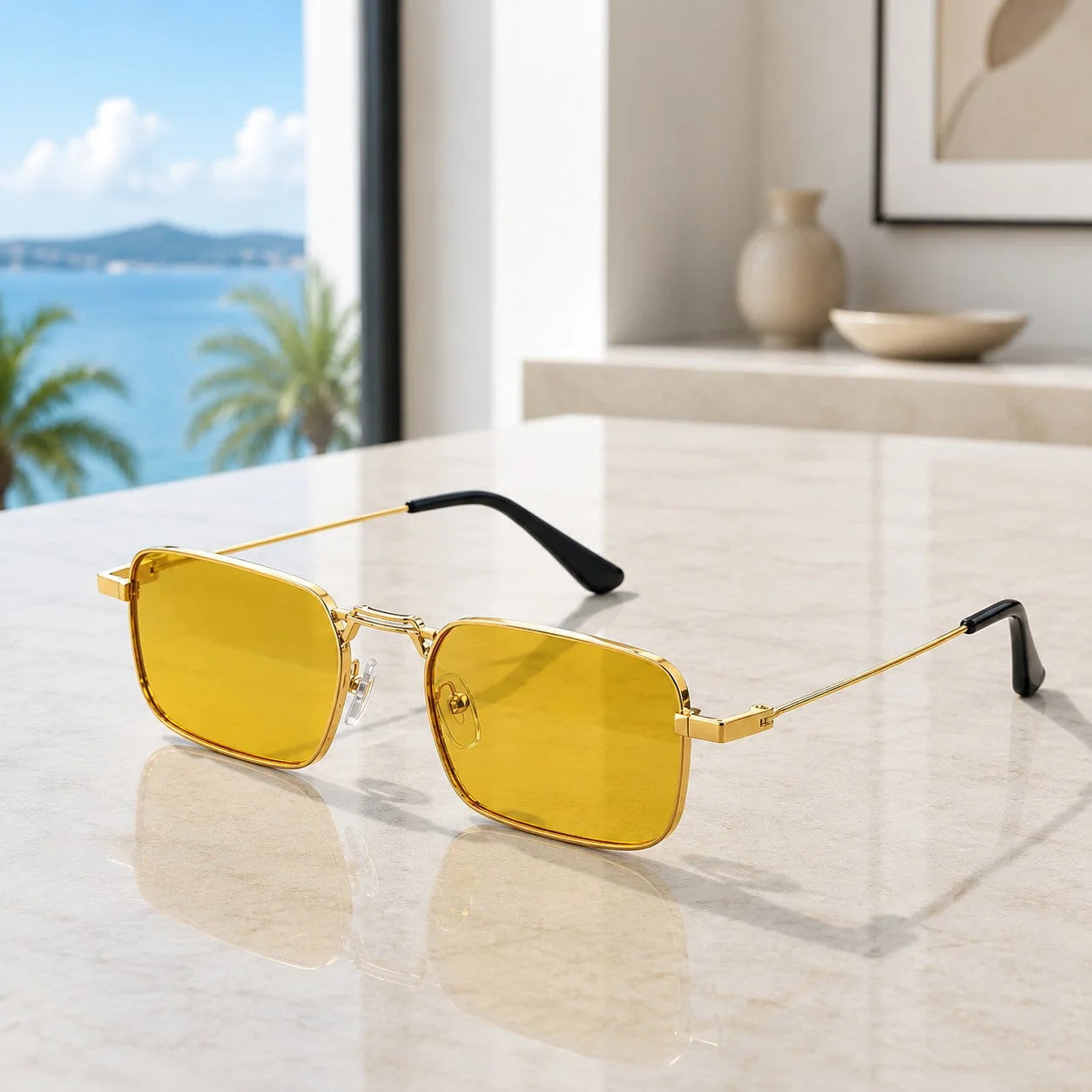 Travel Day Sunglasses in Yellow