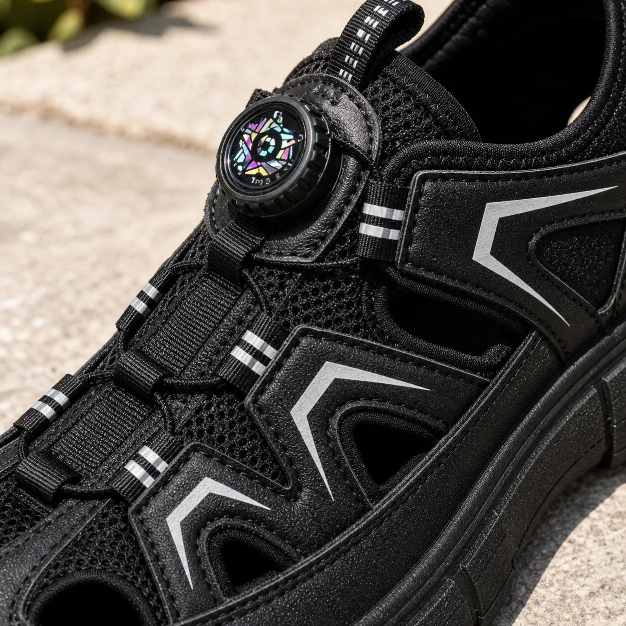 Twist Lock Sandals close-up quality detail