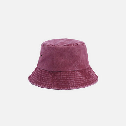 Ulmer washed cotton bucket hat in Wine Red 1