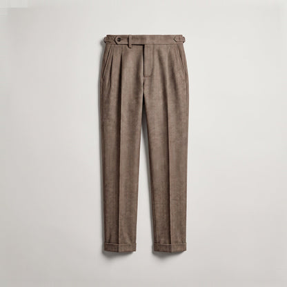 Men's wool-blend Gurkha trousers front view in Coffee