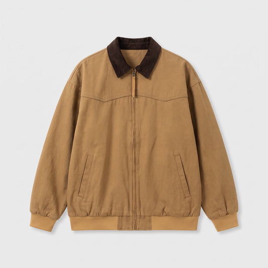 Vickery corduroy-collar field jacket in Tan 1