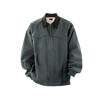 Vickery corduroy-collar field jacket in Slate Gray 1