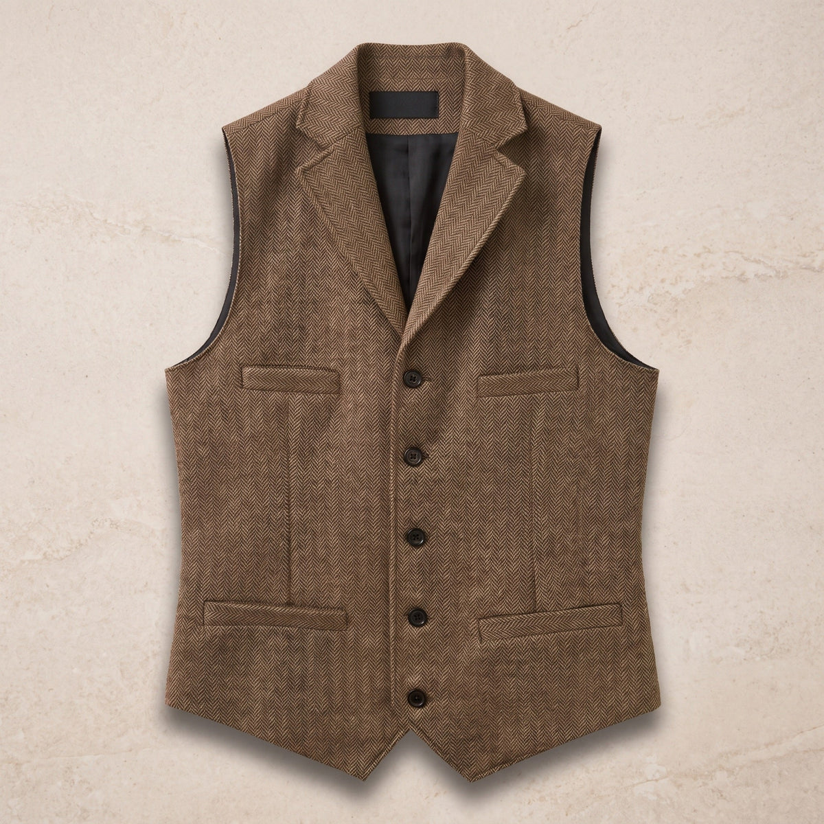 Wescott tailored waistcoat in Brown 1