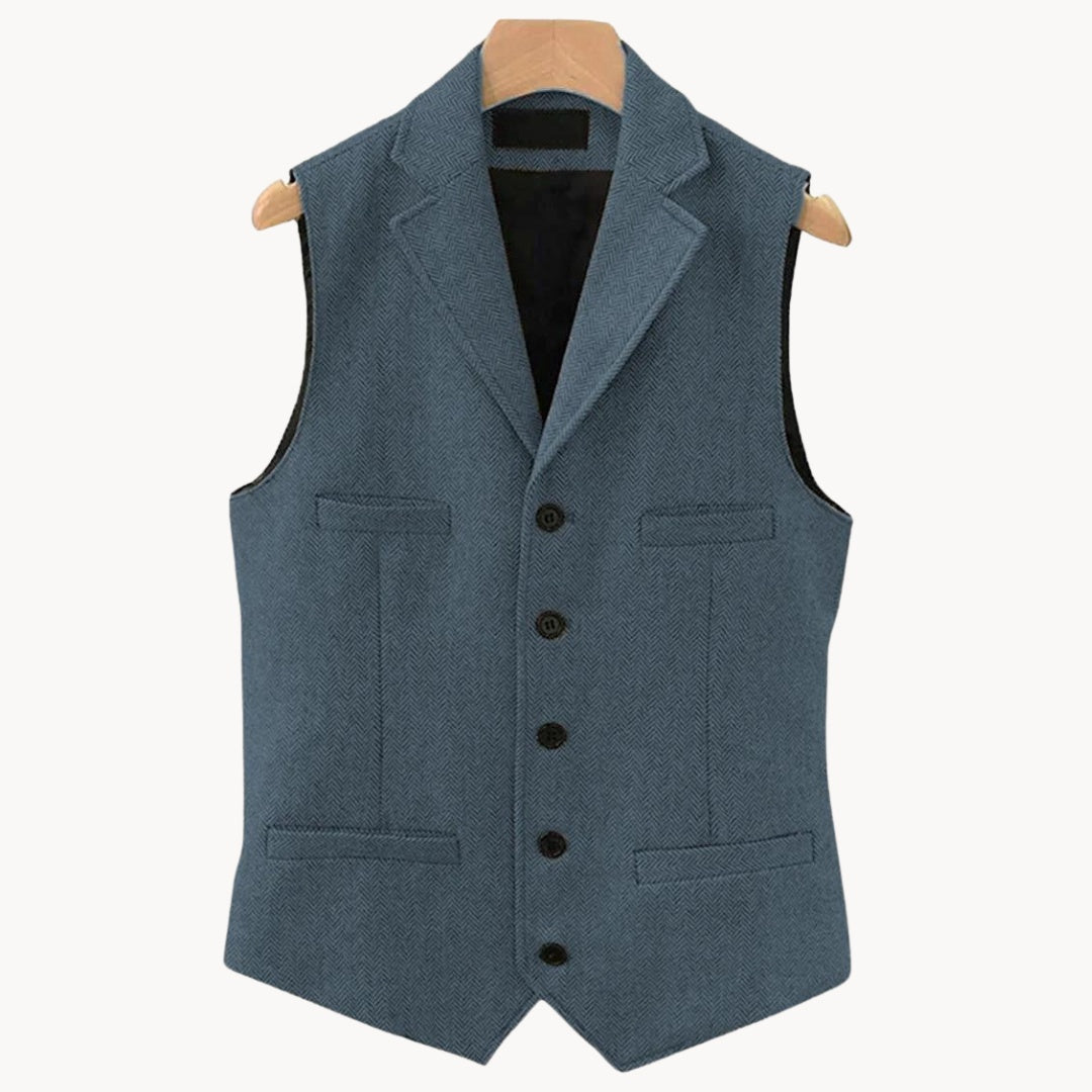 Wescott tailored waistcoat in Blue 1