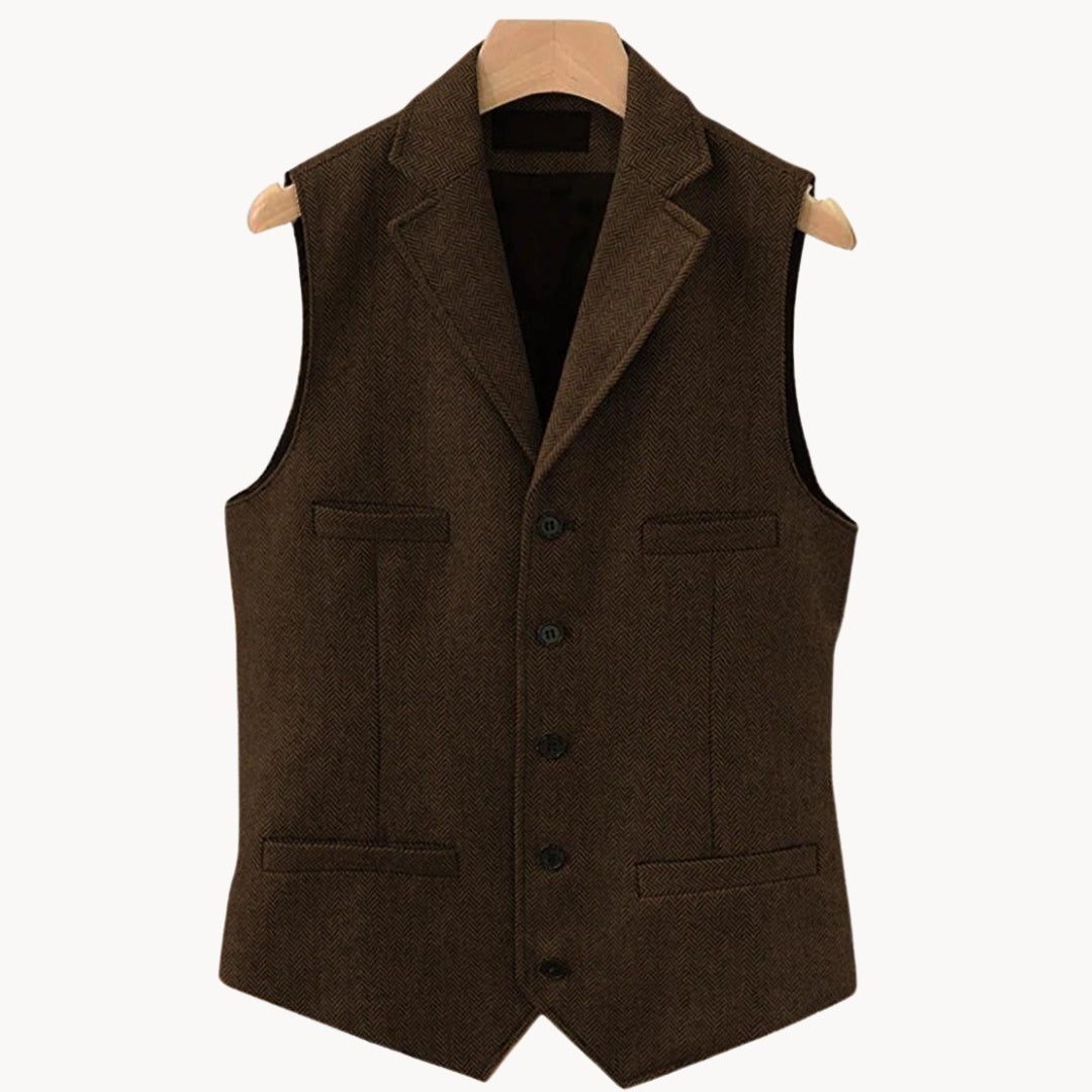 Wescott tailored waistcoat in Coffee 1