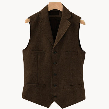 Wescott tailored waistcoat in Coffee 1
