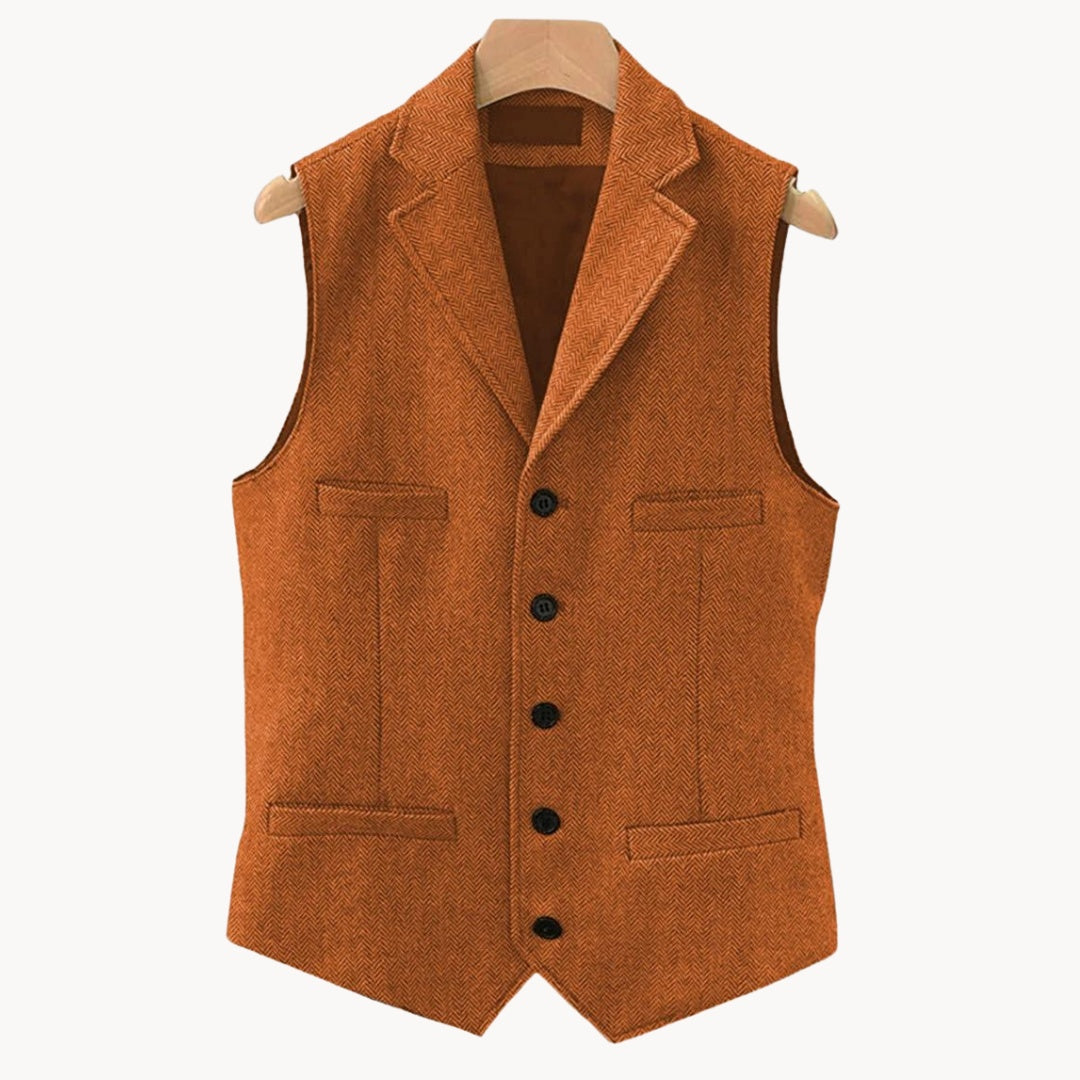 Wescott tailored waistcoat in Orange 1