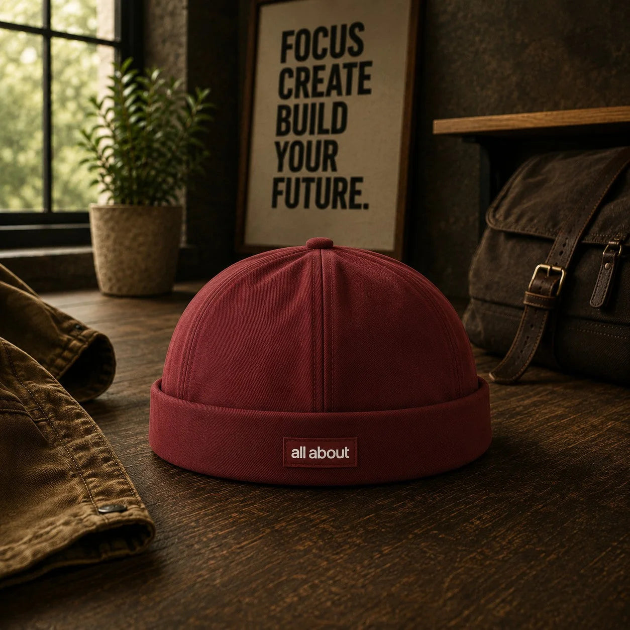 Woven Patch Cap in Black