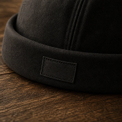 Woven Patch Cap close-up quality detail