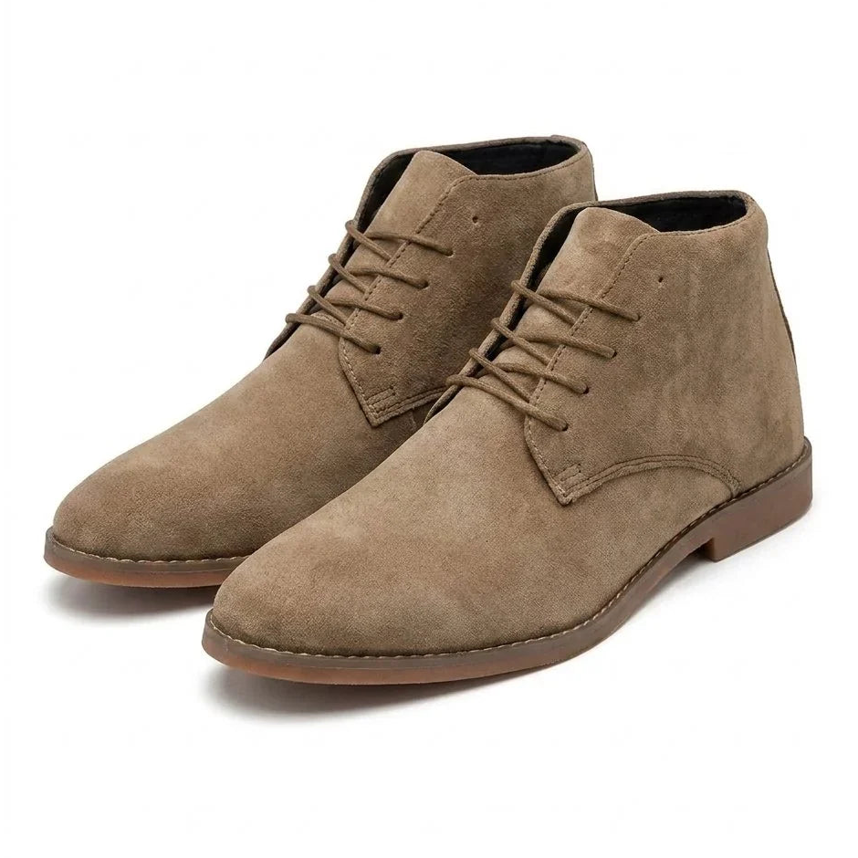 Wyatt men's chukka boots pair in Beige 1